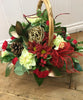 Christmas Robin Basket Arrangement - Helens Flowers Grantham