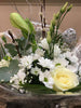 Snowflake Christmas Hand Tied Bouquet - Helens Flowers Grantham